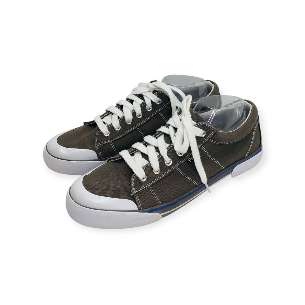 Polo Ralph Lauren Essence 100 Men's Canvas Sneaker Gray  Sz 11 D